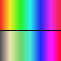 color/saturation preview